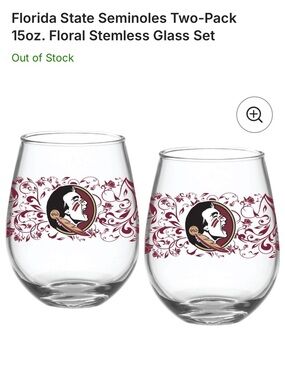 Two-Pack Stemless Glasses - Garnet